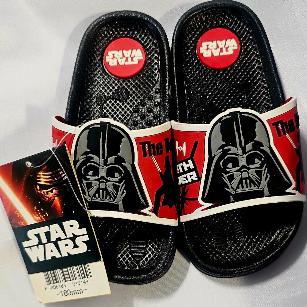 Star Wars Darth Vader The Dark Side Slide Sandals - Boys, Girls, Black/Red, 8M